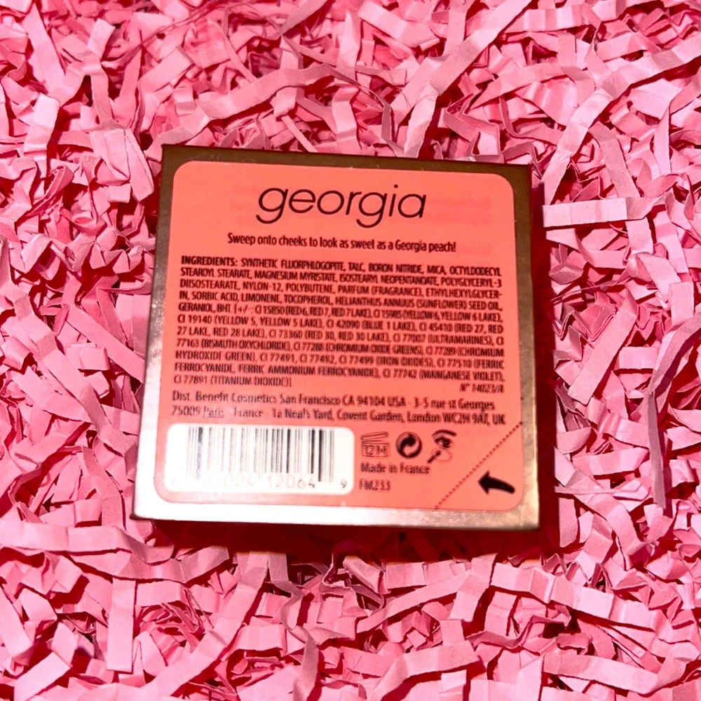 🌼BOGO50%🌼 🆕🍑BENEFIT: “Georgia Golden Peach” Blush + Brush MINI SIZE